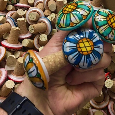 Tappo bottiglia in Ceramica di Caltagirone