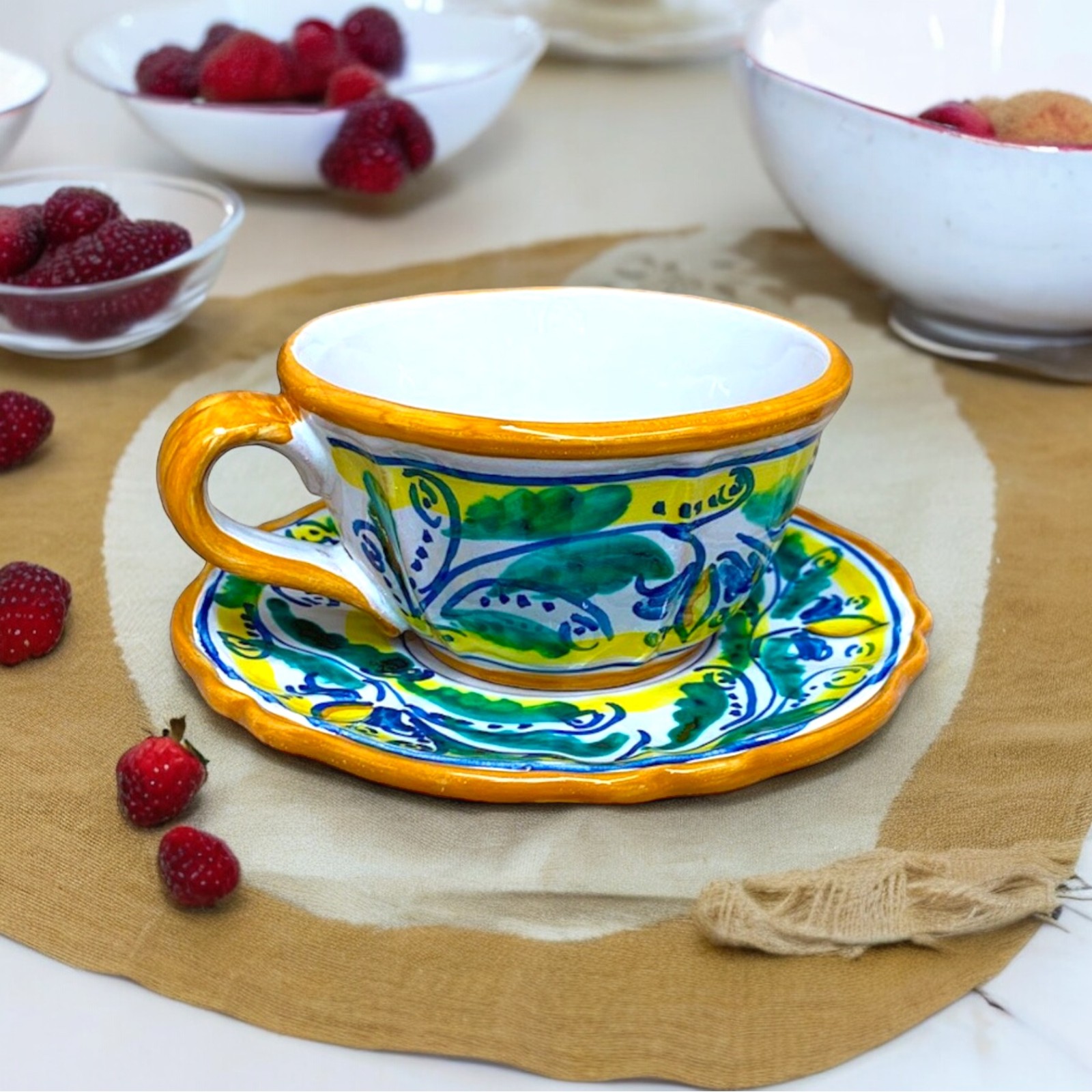 Tazza da colazione in ceramica di Caltagirone